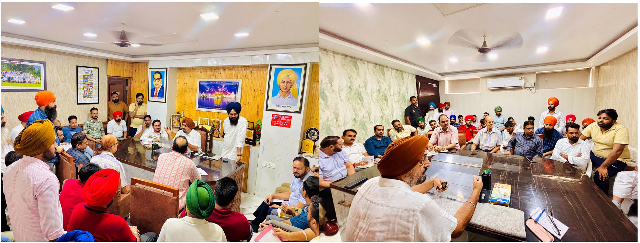 Constituency MLA Kuljit Singh Randhawa held a meeting to resolve the problems faced by the people and city residents due to continuous rain.